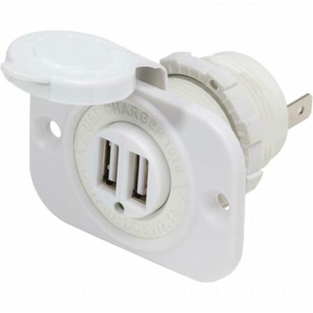 SUPERJOCK s 12V Dc Dual Usb Charger Socket White SU11448